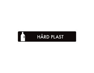 Pictogram 'HÅRD PLAST', sort-hvid