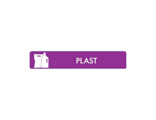 Pictogram 'PLAST', rekt