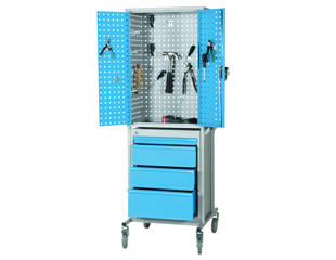 Værkstedsvogn mobil blå låger