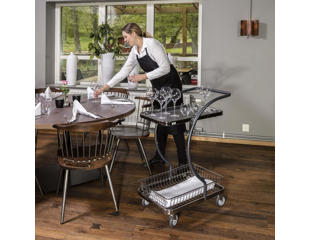 Lille bordvogn C-line m. 1 hylder+kurv