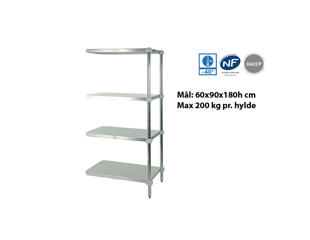 Fødevarereol følgefag 66x93x180h cm