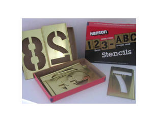 Skabelonsæt, tal, 100 mm. 