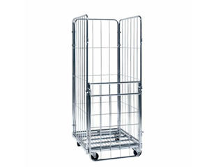 Rullecontainer 72 cm Bred m. 3 vægge + 1 låge