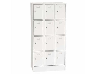 Personaleboks UniBox 3x4 rum. Lysegrå