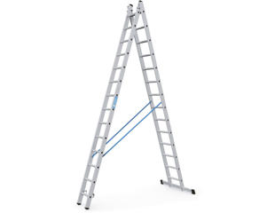 Kombi-skydestige 2-delt. 2x14 trin. 7,2m