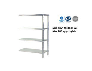 Fødevarereol følgefag 66x123x180h cm