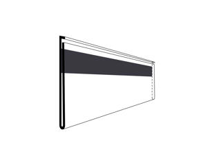 Etiketholder 210x50 mm, lige, magnet