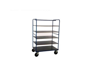 Etagevogn BlueSteel, 80x120x182h cm.