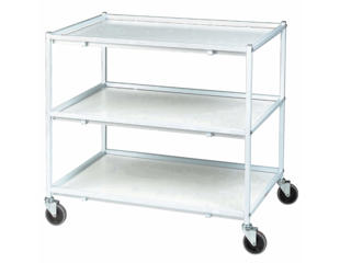 Rullebord 3 hylder 60x94x90 hvid