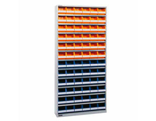 Sys. 9000 komplet stålreol m/72 bakker