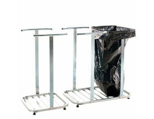 Affaldsvogn, galv. Til 125 ltr. sække