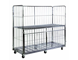 Rullecontainer 200 cm Bred m. 3 vægge + 1 låge