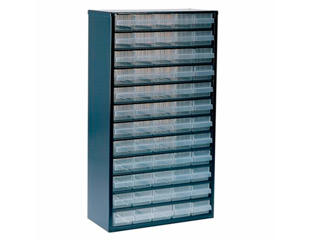 Skuffereol med 60 skuffer