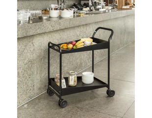 Bordvogn 2 hylder 45x107x94 cm. Skrå kanter