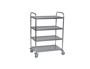 Rullebord 4 hylder. Rustfri