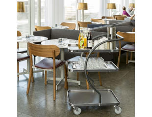 Lille bordvogn C-line m. 2 hylder