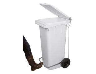 120 l container til fødevarer - m/hjul og pedal