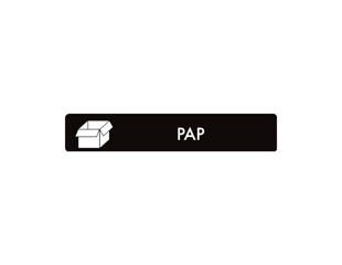 Pictogram 'PAP', sort-hvid