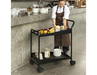 Bordvogn 2 hylder 45x107x94 cm. Skrå kanter