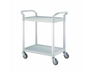 Rullebord i plast 2 hylder, 48x85x95h cm.