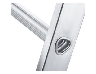 Skydestige  2-delt. 2x8 trin. 3,9m. Alu