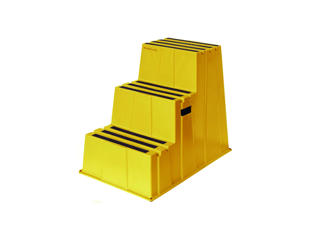 Sikkerhedstrappe 3-trin gul