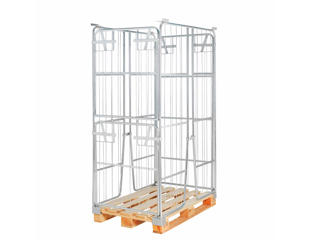 Pallecontainer, h180 cm., kort sammenkl.