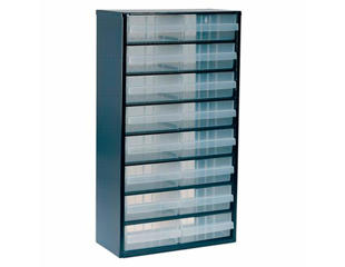 Skuffereol med 16 skuffer.