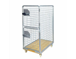 Rullecontainer m/træbund b.120 cm 800 kg