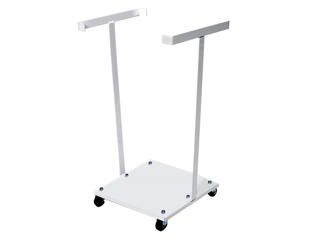 Affaldsvogn, hvid. Til  60 ltr. sække