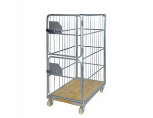 Rullecontainer m/træbund 75 cm Bred