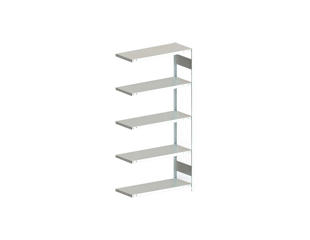 Stålreol Meta, følgefag 30x100x200h cm