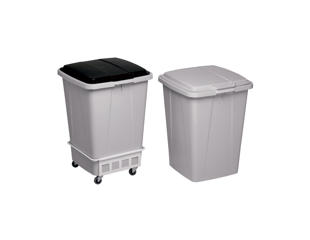 Affaldsspand 90 ltr. grå  m. låg