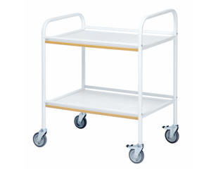 Lille rullebord 2 hylder 52x76x90 hvid