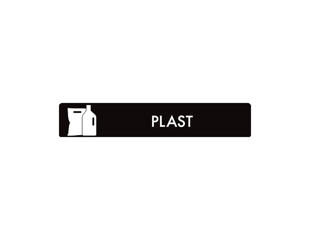 Pictogram sort m/hvid 'PLAST'