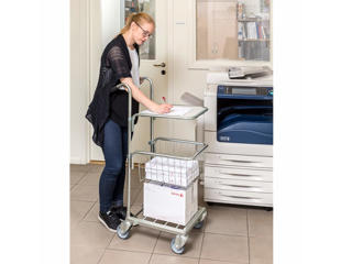 Minivogn med hylde og trådkurv