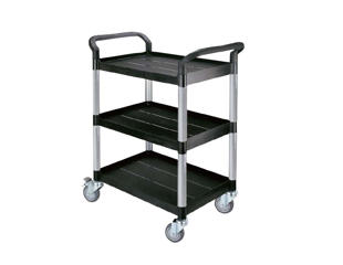 Rullebord i plast 3 hylder, 48x85x100h cm.