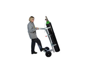Gasflaskevogn, ergonomisk, til 1 flaske
