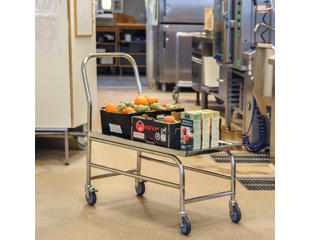 Rullebord høj plateauvogn, rustfri