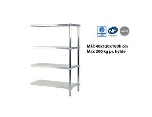 Fødevarereol følgefag 46x123x180h cm