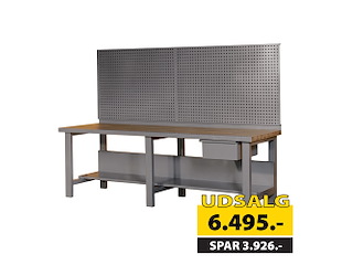 Filebænk Mesterbænk komplet 2,5M