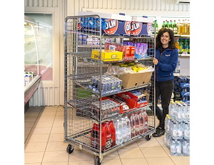 Rullecontainer 115 cm Bred m. 3 vægge