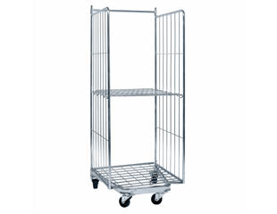 Rullecontainer 80 cm Bred  m. 2 vægge