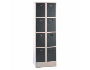 Personaleboks UniBox 2x4 rum. Mørkegrå