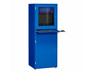 Computerskab med ventilation, blå