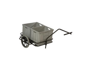Lagertrækvogn med træbund