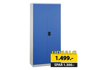 Materialeskab UniFix 45x100x200h Grå/Blå