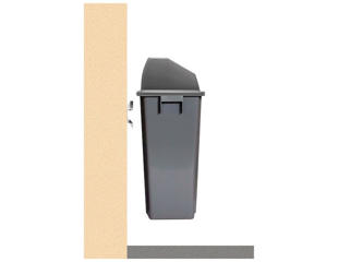 Vægbeslag til affaldsspande
