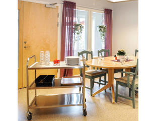 Rullebord 3 hylder, stor. Rustfri