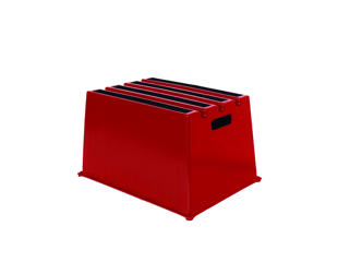 Sikkerhedstrappe 1-trin rød